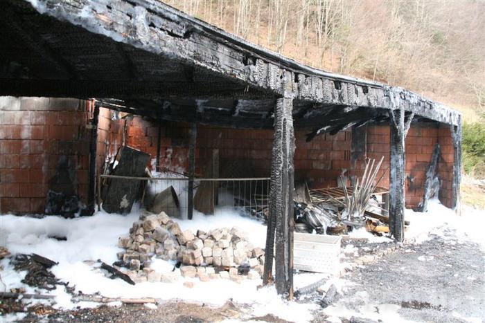 Gerteschuppen Vollbrand