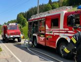 Geb�udebrand Linach Feuerwehr G�tenbach