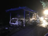 Brand im H�bschental Carport und H�tte