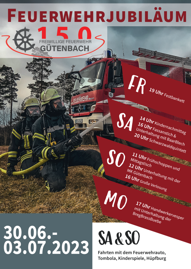 J�bil�um 150 Jahre Feuerwehr G�tenbach